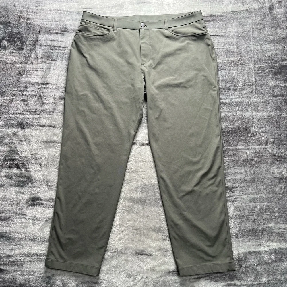 Lululemon ABC Classic Fit Pants Size 38x28 Warpstreme Sage Gray
